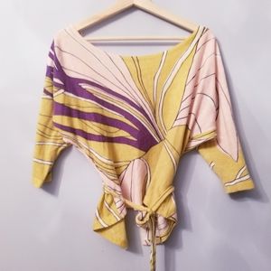 Anthropologie Moth Ooen Back Wrap Sweater XS